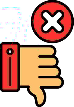 Dislike Line Filled Icon vector