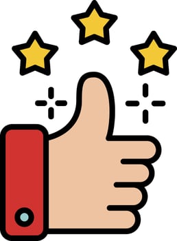 Thumb Up Line Filled Icon vector