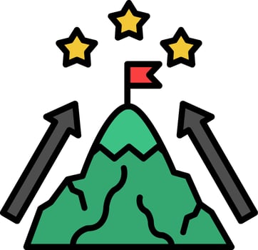Success Line Filled Icon vector