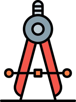 Compass Line Filled Icon vector