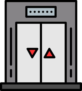 Elevator Line Filled Icon vector