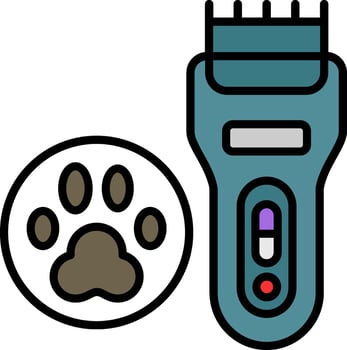 Hair Clipper Line Filled Icon vector