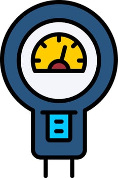 Parking Meter Line Filled Icon vector
