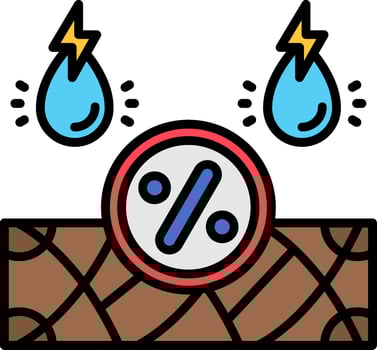 Drought Line Filled Icon vector