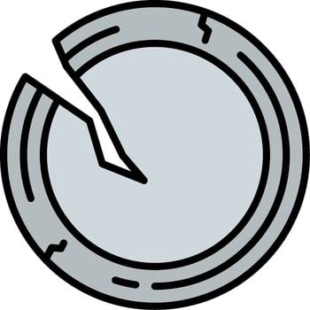 Dish Line Filled Icon vector
