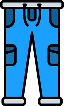 Pants Line Filled Icon vector