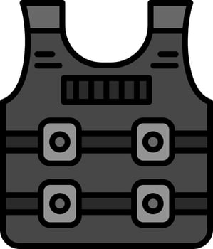 Armour Line Filled Icon vector