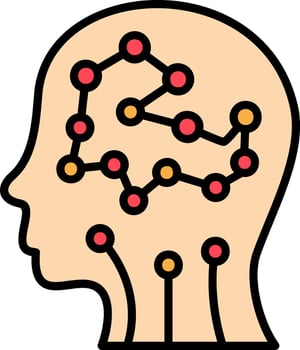 Artificial Intelligence Line Filled Icon vector