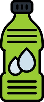 Water Line Filled Icon vector
