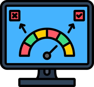 Performance Line Filled Icon vector
