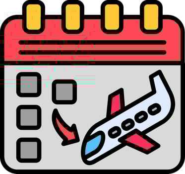 Calendar Line Filled Icon vector
