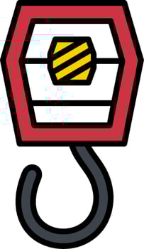 Hook Line Filled Icon vector