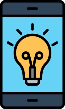 Smartphone Line Filled Icon vector