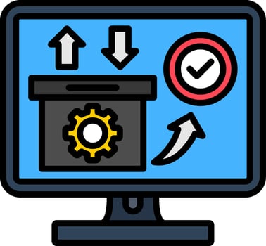 Black Box Line Filled Icon vector