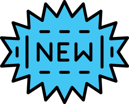 New Line Filled Icon vector
