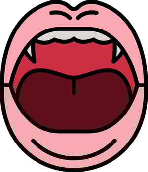 Mouth Line Filled Icon vector