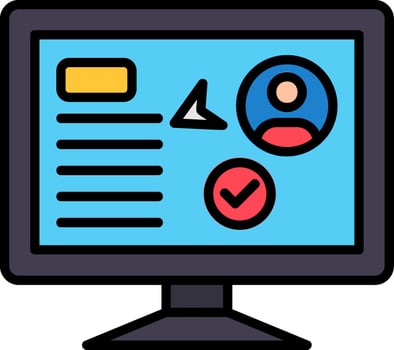 Send Line Filled Icon vector