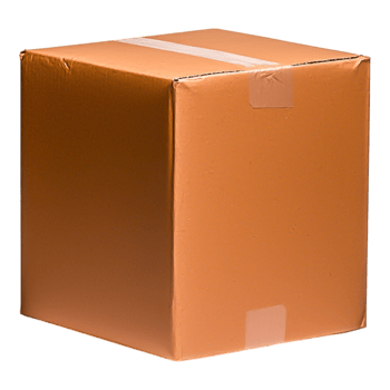 Brown cardboard box isolated on white background for packaging use png