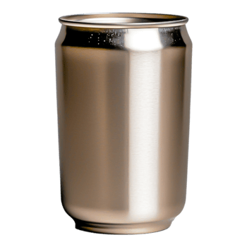 Shiny Metal Can with Smooth Surface and Reflective Finish png