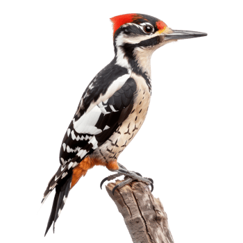 Woodpecker front view full body isolate on transparent background png