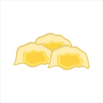 pempek traditional food illustration vector