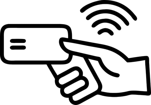Businessman using contactless payment at a street vendor vector