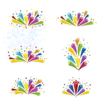 Colorful Bursting Star stock illustration vector
