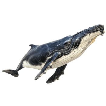 humpback whale isolate on transparent background png