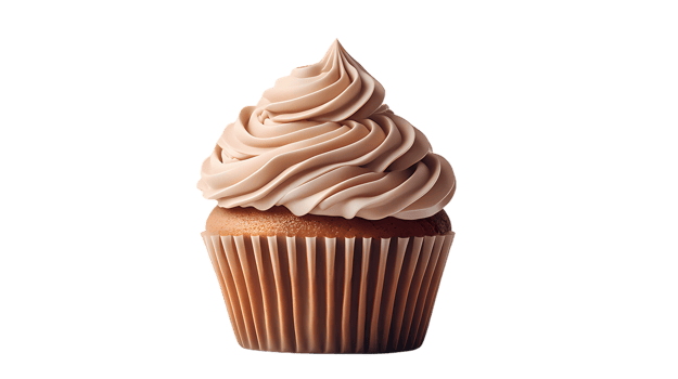 a cupcake with frosting on top on a transparent background png