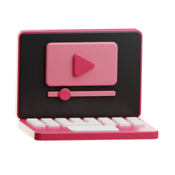E Course School Online Learning illustration 3D png