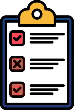 Checklist Line Filled Icon vector
