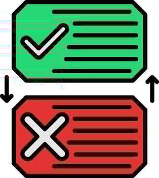 List Line Filled Icon vector
