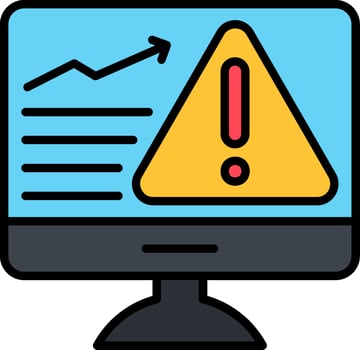 Monitoring Line Filled Icon vector