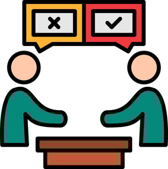 Mentoring Line Filled Icon vector