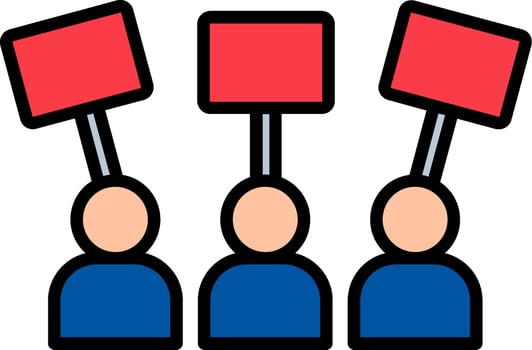 Demonstration Line Filled Icon vector