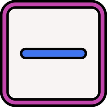 Minus Line Filled Icon vector