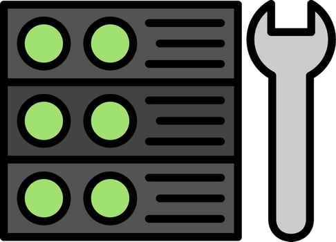 Repair Services Line Filled Icon vector