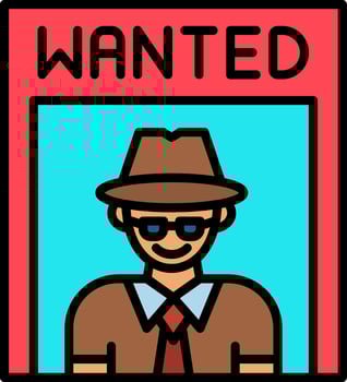 Wanted Poster Line Filled Icon vector