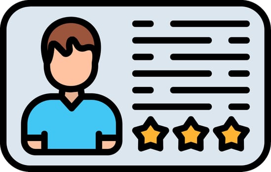 Testimonial Line Filled Icon vector
