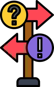 Direction Line Filled Icon vector