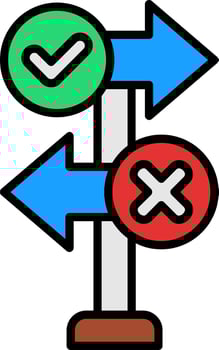 Direction Line Filled Icon vector