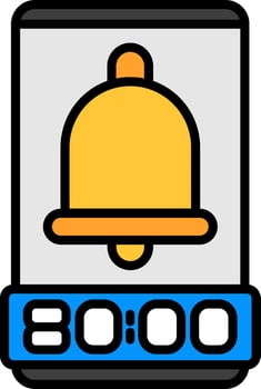 Time Line Filled Icon vector