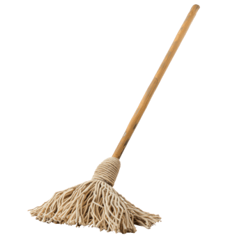 Mop side view full length isolate on transparent background png