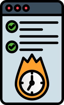 Deadline Line Filled Icon vector