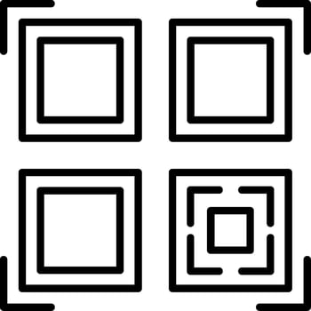 Qr Code Scan Line Filled Icon vector
