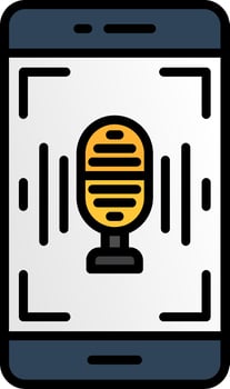 Voice Recognition Line Filled Icon vector