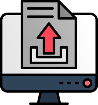 Upload Line Filled Icon vector