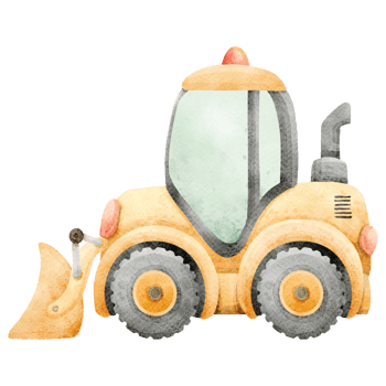 Watercolor Tractor Clipart png