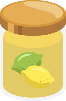 Illustration of Lemon Jam Jar png
