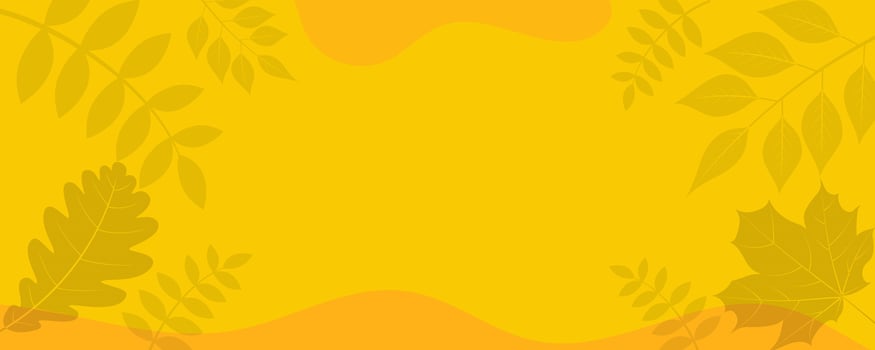 autumn leaves background with yellow and orange colors vector